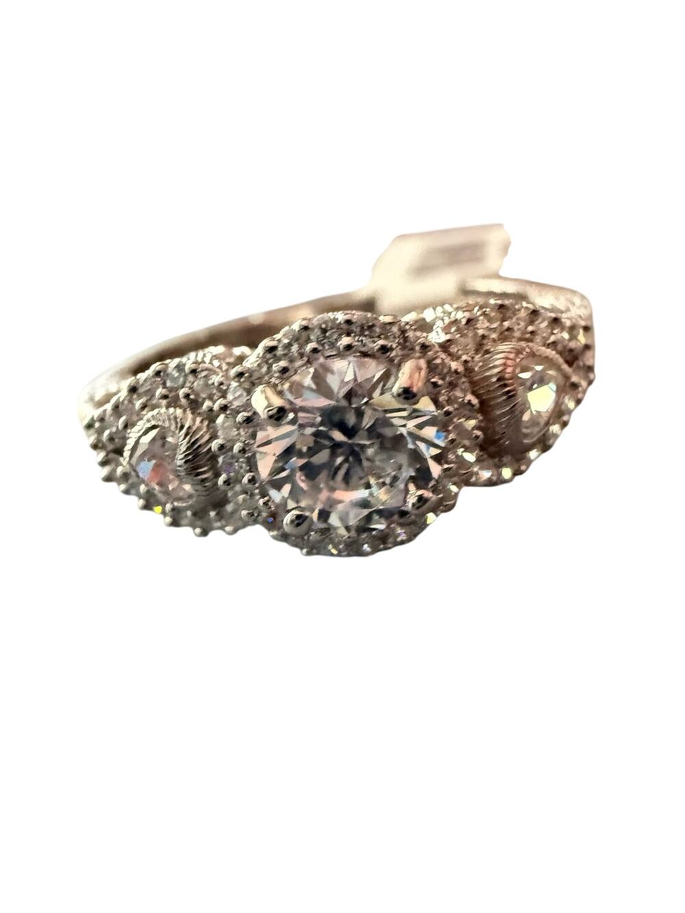 Judith Ripka 925 Sterling Silver Ring Size 10.75 NEW